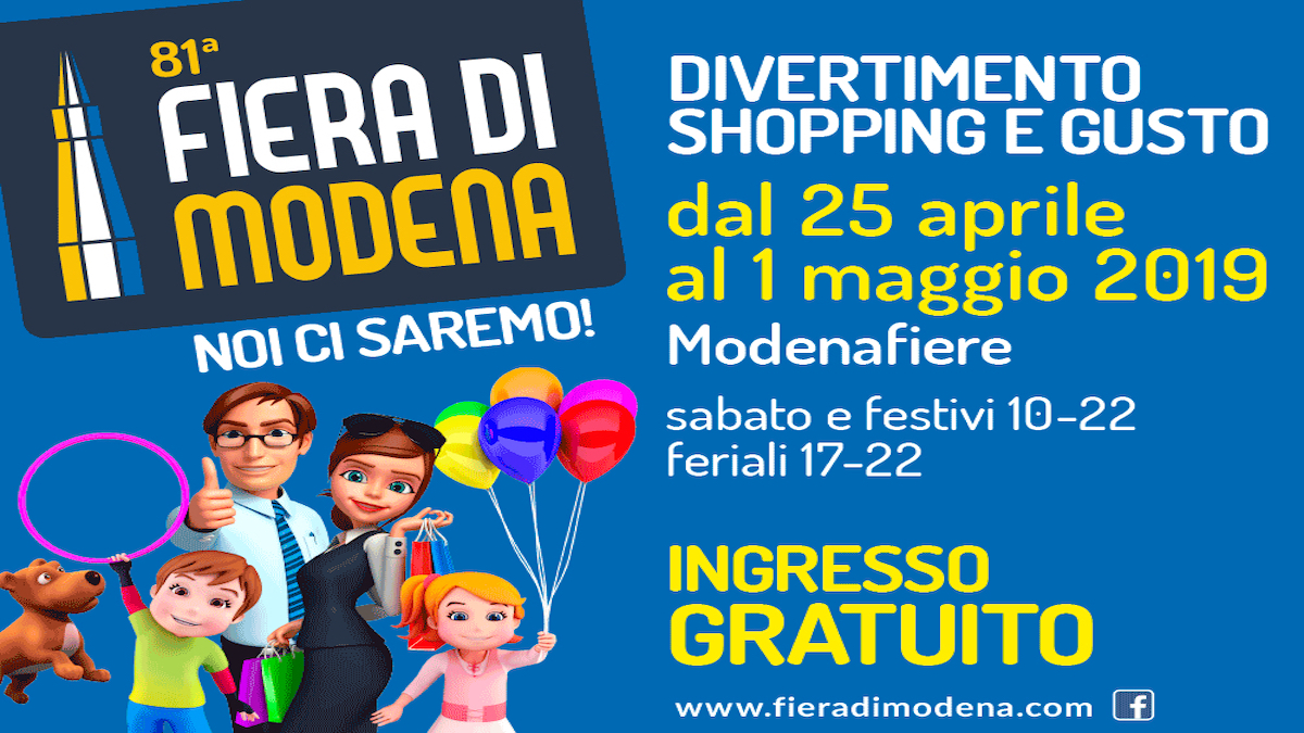 Da giovedì 25 Aprile a mercoledì 1° Maggio si aprirà di nuovo il sipario sulla Fiera di Modena