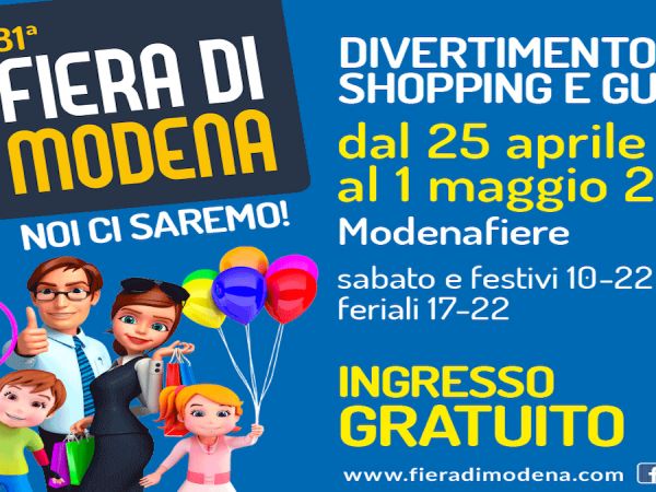 Da giovedì 25 Aprile a mercoledì 1° Maggio si aprirà di nuovo il sipario sulla Fiera di Modena