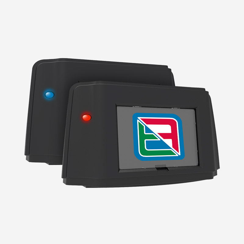 Operating LED, Blue/Fill level indicator, Red